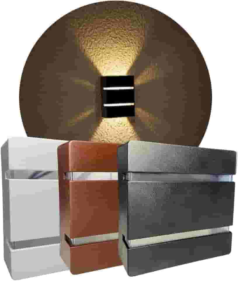 KIT 4 Arandelas slim 2 frisos luminária moderna interna Ou externa |DEPARTAMENT STORE (PRETO)