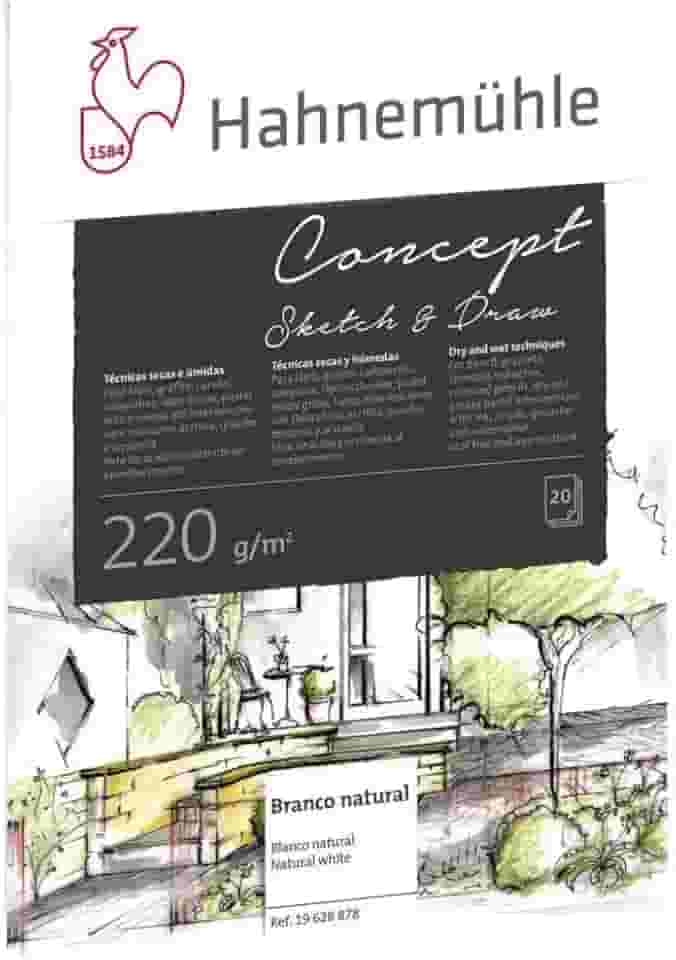 Desenho Concept 220 g/m², A4, 20 fls.