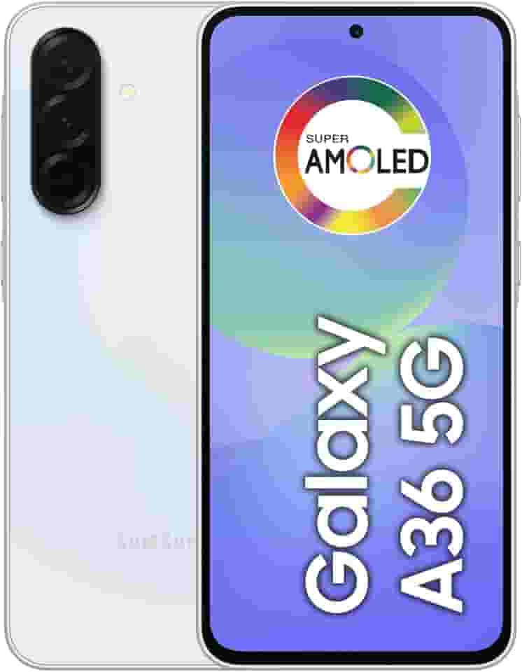 Celular Samsung Galaxy A36 5G 128GB, 6GB RAM, Câmera 50MP, IP67, Super AMOLED 6.7", Recursos AI, Branco