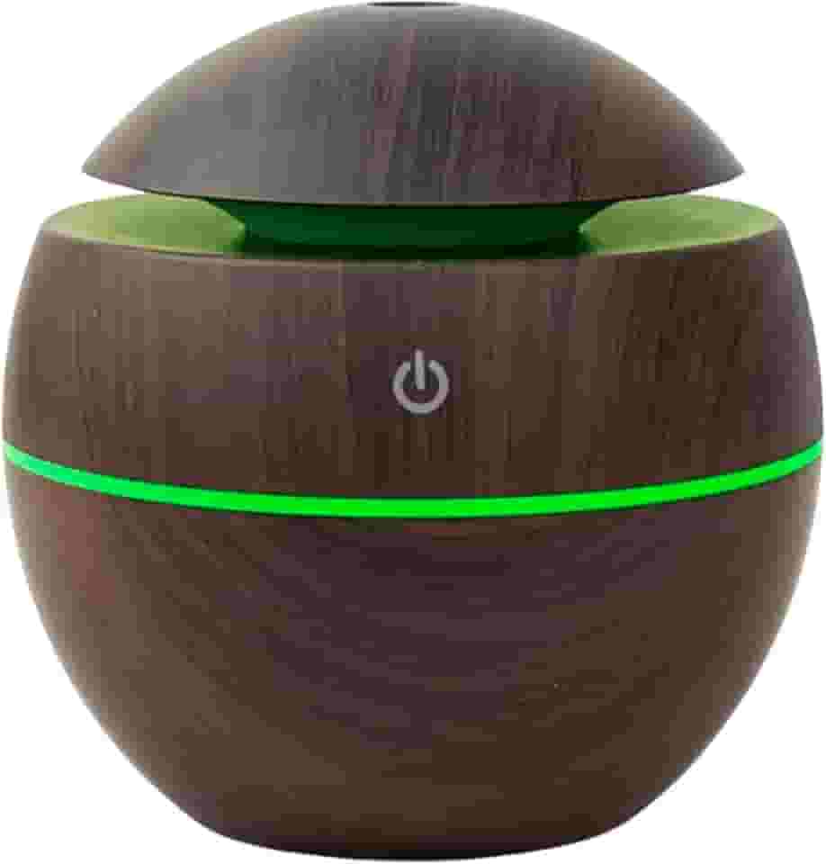 Difusor de Aromas Elétrico Ultrassônico 7 Cores Aromaterapia (Madeira Escura)