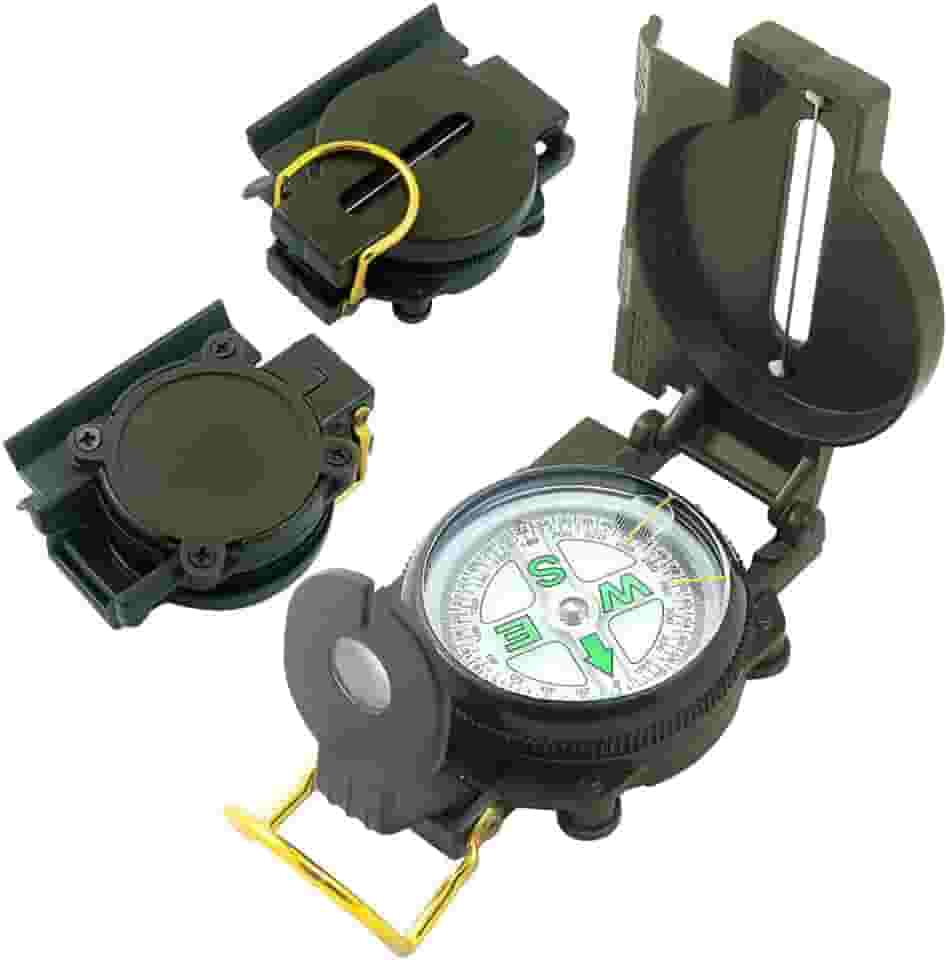 Bússola – Bússola avançada para caminhadas, acampamento e mochila – Ferramenta de navegação para festa de aventura ao ar livre, verde exército