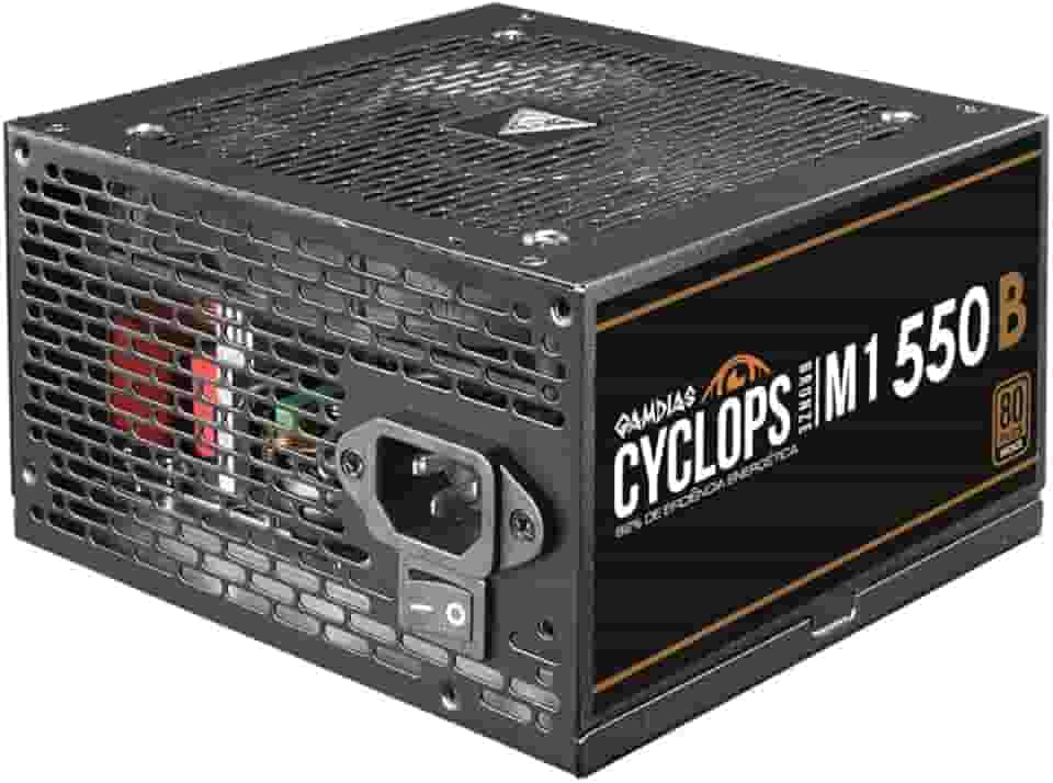 Fonte de Alimentação Gamdias Cyclops M1-550B - 550W, 80 Plus, Bronze, PFC Ativo, S/Cabo