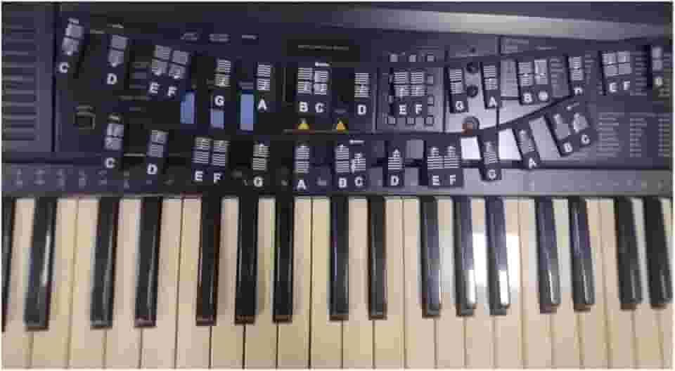 Marcador Notas Musicias Preto Piano Teclado 61 Notas Velvet