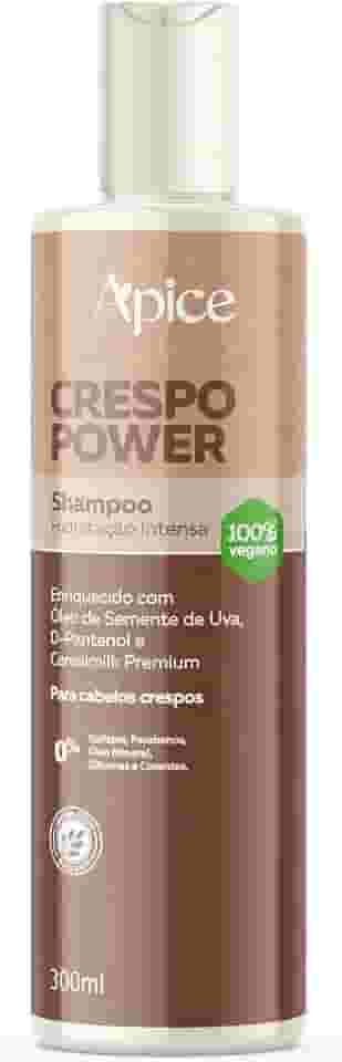 Ápice Shampoo Crespo Power Hidratação Intensa | Limpeza Suave e Nutrição Profunda para Cabelos Crespos | 300ml