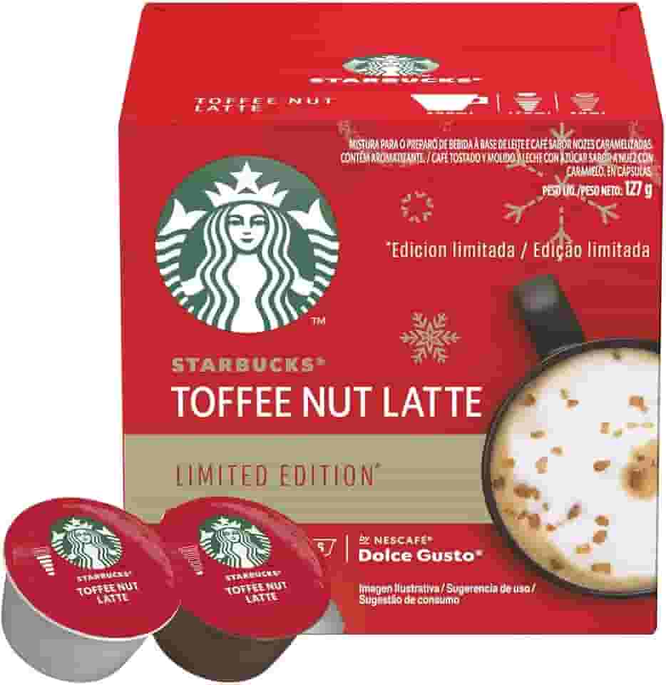 Café em Cápsula Starbucks Dolce Gusto Toffee Nut Latte 12 cápsulas 127g