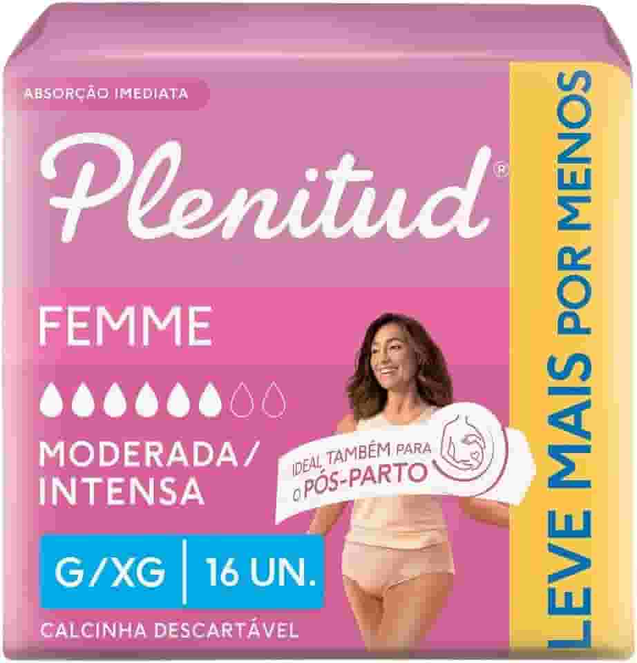 Plenitud Roupa Íntima Active Mulher, 16 unidades - G/XG - Leve 16 Pague 15