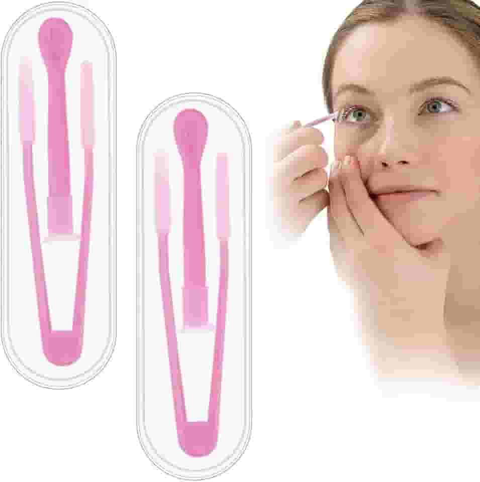 Kit de lentes de contato de 2 peças com ferramenta de inserção de silicone, ventosa e estojo de armazenamento para fácil manuseio e cuidado da lente
