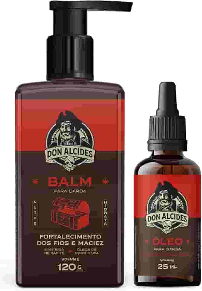 Kit 1x Balm 120ml E 1x Óleo 25ml Barba Negra Don Alcides