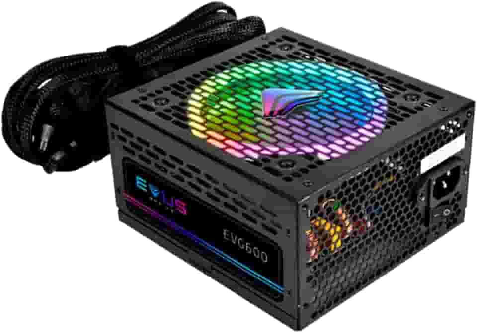 Fonte ATX Gamer Evus EVG600 ARGB 600w 80 Plus Bronze