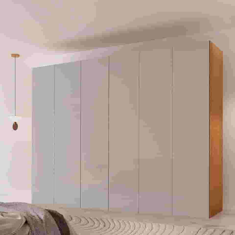 Guarda-roupa Casal 100% Mdf 6 Portas e 6 Gavetas Vision Naturalle/Off White