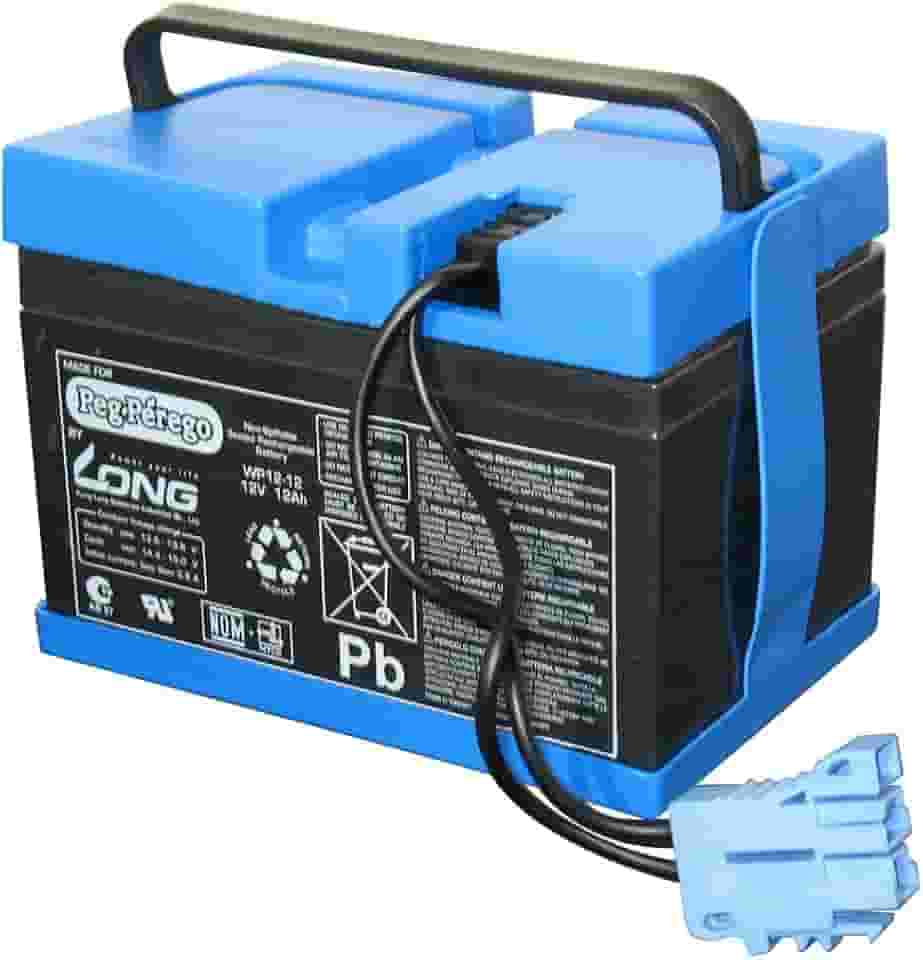 Bateria para Mini Carros Elétricos e Quadriciclos Elétricos Peg-Pérego - 12V/12AH - Preto/Azul Burigotto (Azul/Preta)