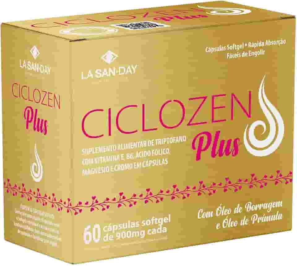 Ciclozen Plus (60 Cápsulas) - Auxilia nos sintomas de TPM e Menopausa, auxilia contra compulsão por doces, auxilia na qualidade do sono