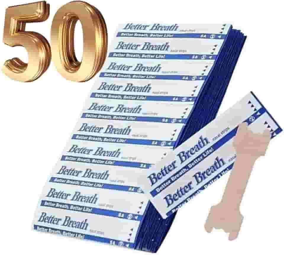 Better Breath Tiras Nasais, Dilatador Nasal, Pacote com 50 Unidades Respire Melhor (Tam. Grande: 66x19MM)