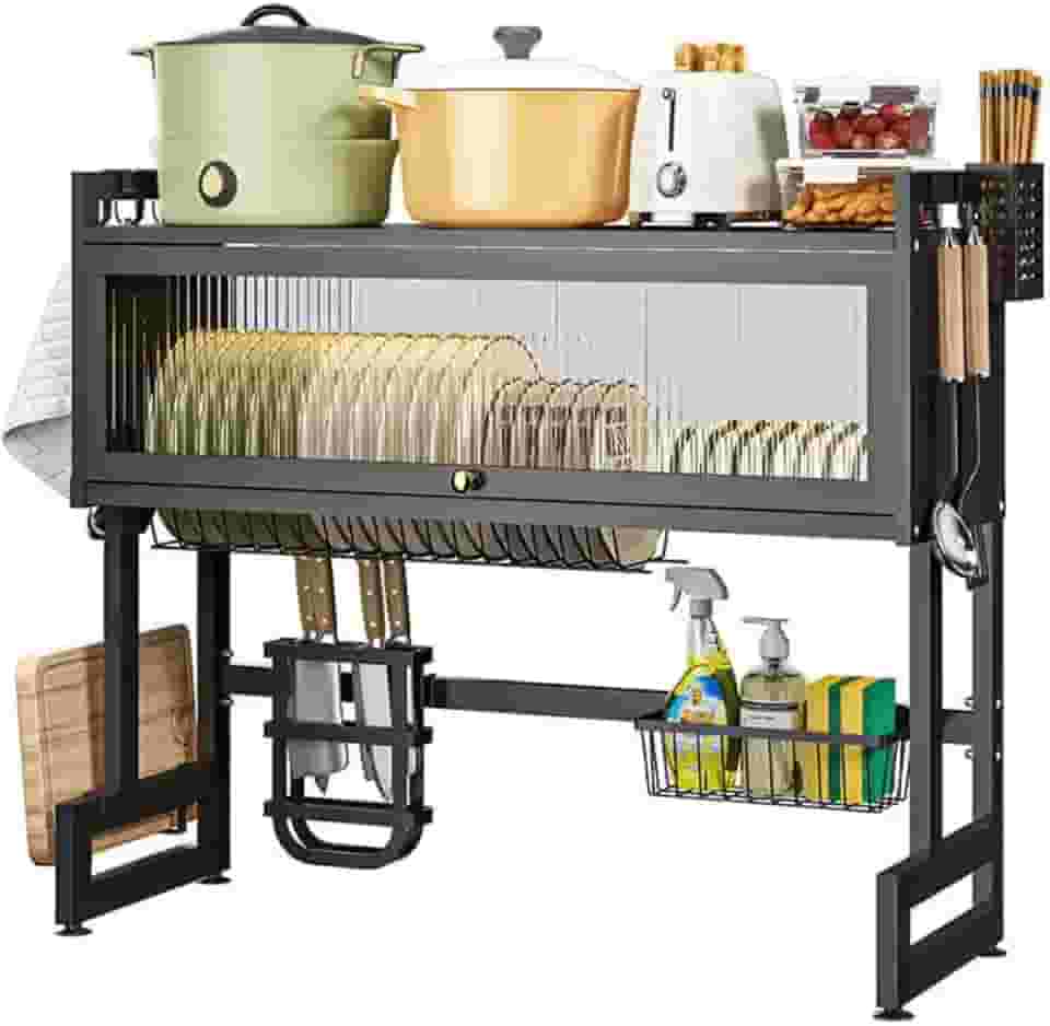 Escorredor De Louça Cozinha Suspensa Modula Autosustentavel Pia Rack Organizador De Pratos Estante LucTec (65 centímetros)