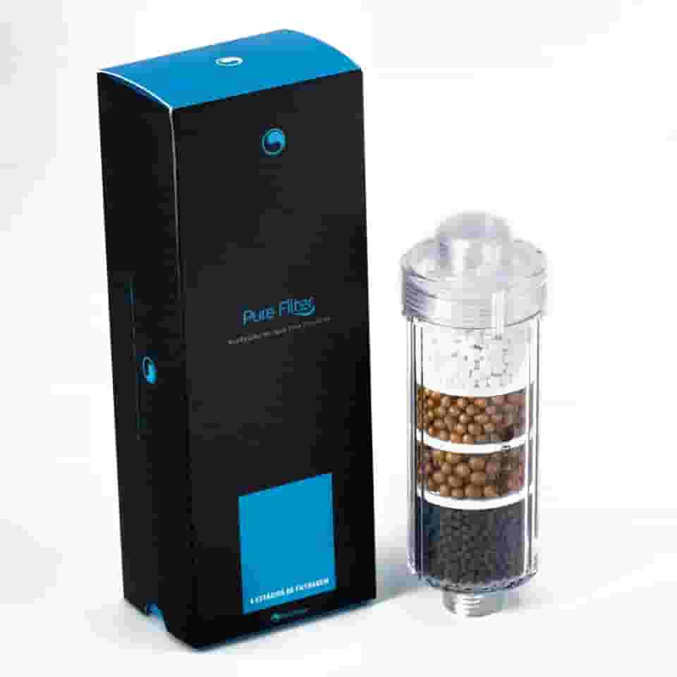 Pure Filter Filtro universal de estágios para chuveiro, purificador de água para banheiro, remove cloro e flúor, filtro de chuveiro