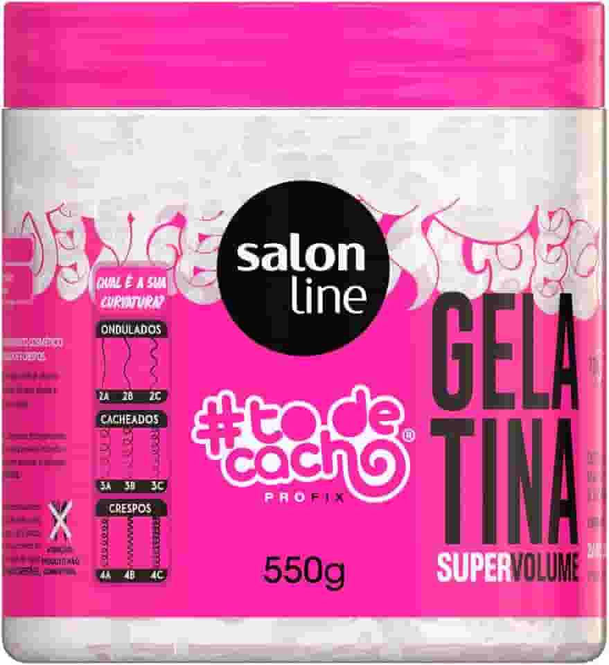 Salon Line, Gelatina Capilar, #TodeCacho, Super Volume, Vegano - Para Cabelos Ondulados, Cacheados e Crespos, 550 g