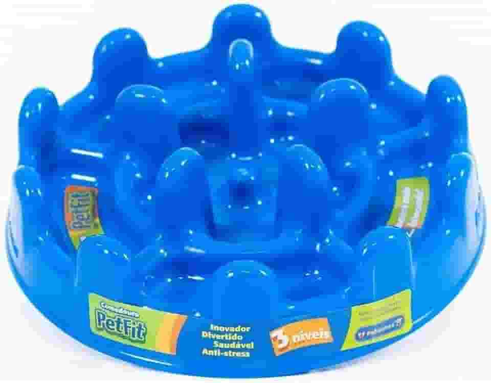 Pet Games Comedouro Lento Funcional Pet Fit Azul Para Cães