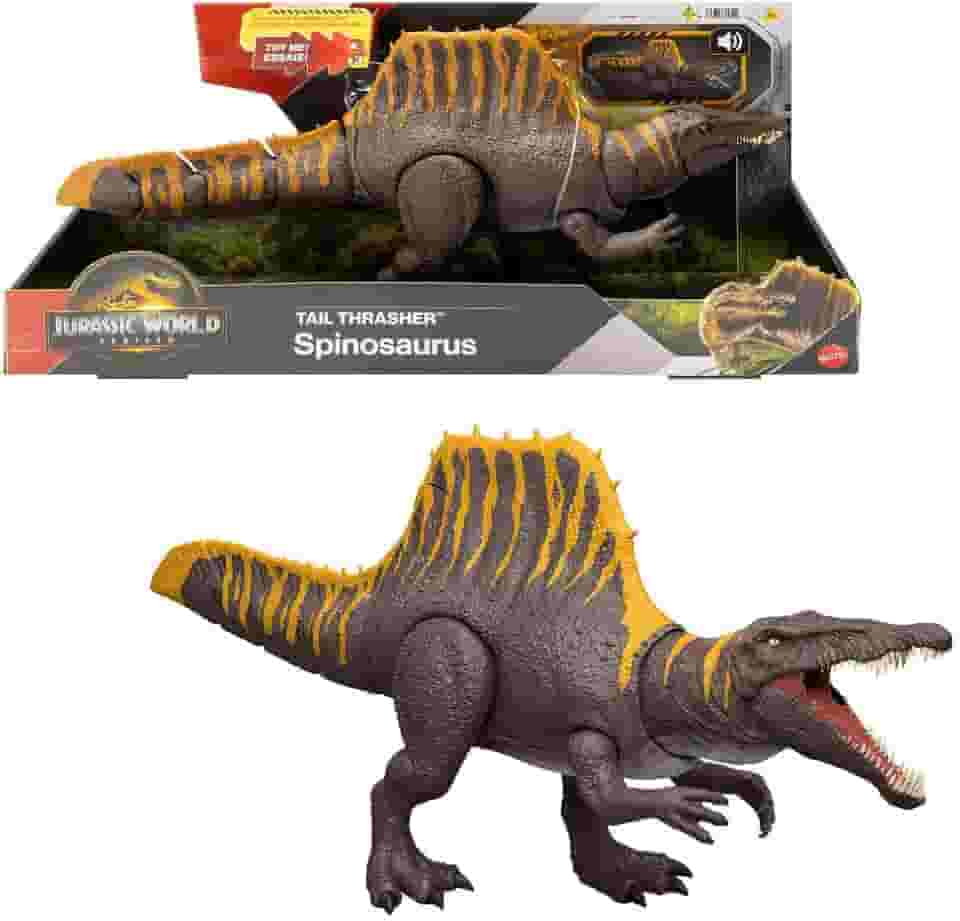 Jurassic World Dinossauro de Brinquedo Rebirth Spinosaurus para crianças a partir de 4 anos