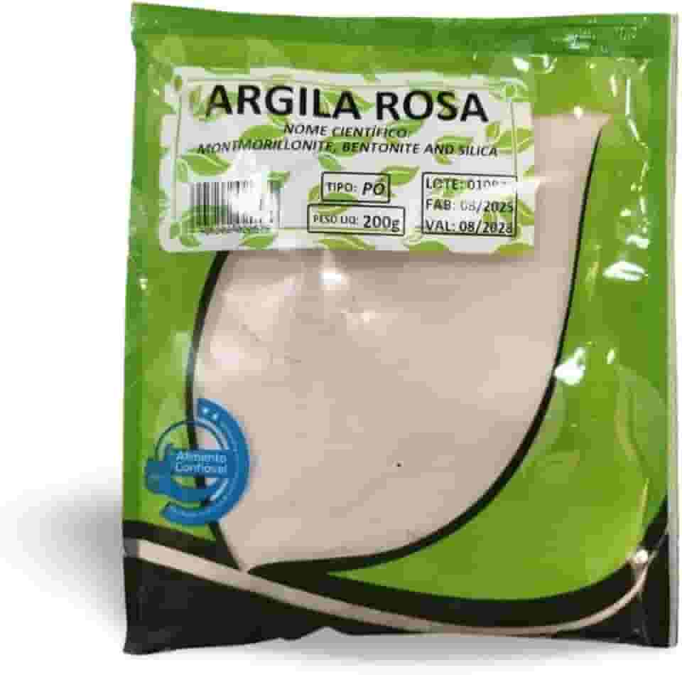Argila Rosa em Pó 200g | Limpeza Suave, Revitalização e Cuidado para Peles Sensíveis