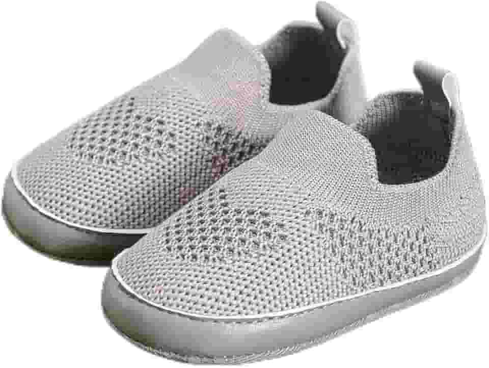 Tênis para bebês meninos e meninas com sola macia, antiderrapante, leve, pré-andador para berço