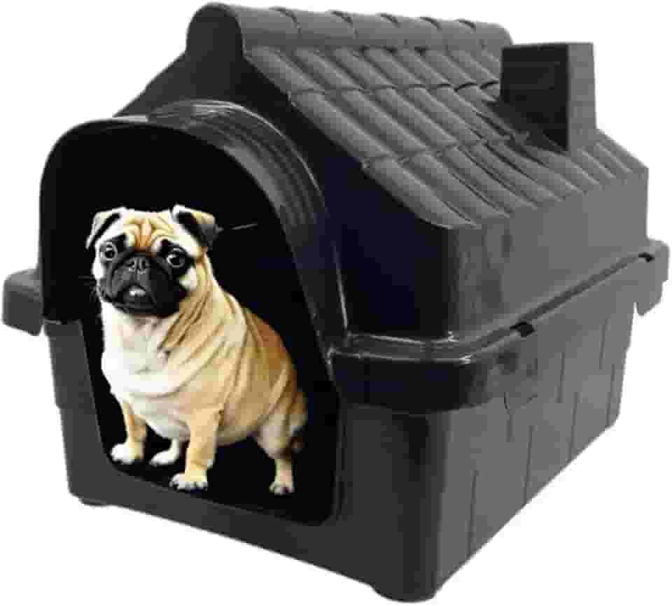Casinha Pet para Cachorro Gato Conforto e Segurança Casa N1 (Preto, N1)