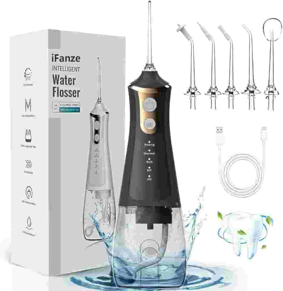 Irrigador Oral Limpeza Profunda Jato D àgua Supersônico 3 Modos Diferentes Recarregável Usb Bivolt Limpador de Dentes Sem Fio Dental Tanque de 300ML 4 Modos de Limpeza