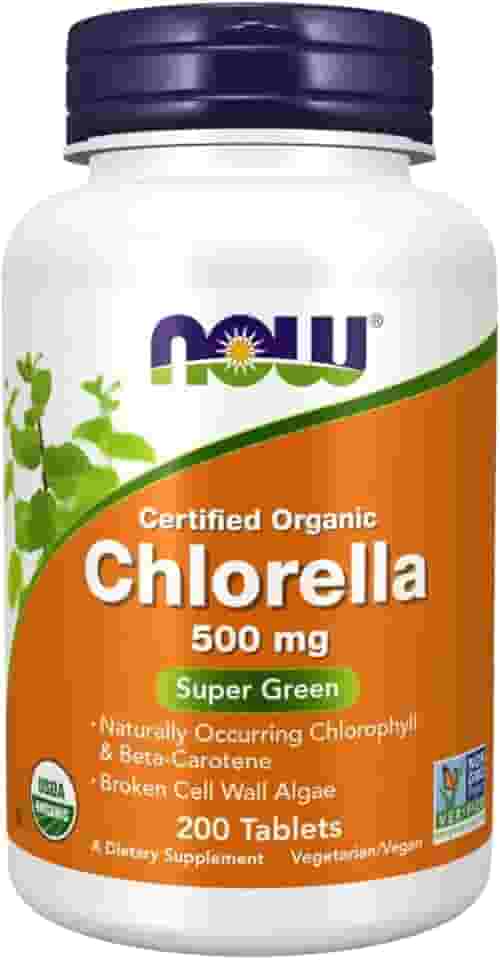 Clorela Orgânica Chlorella 500mg Importada EUA 200 Tabletes