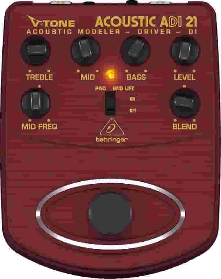 Pedal modelador para violão Behringer ADI21 V-Tone Acoustic Driver DI