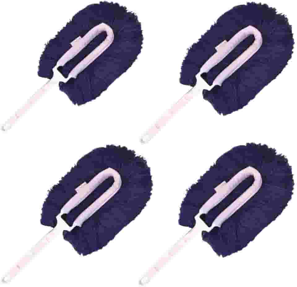 Kit 4 Espanador Eletrostático Azul Bralímpia com Cabo