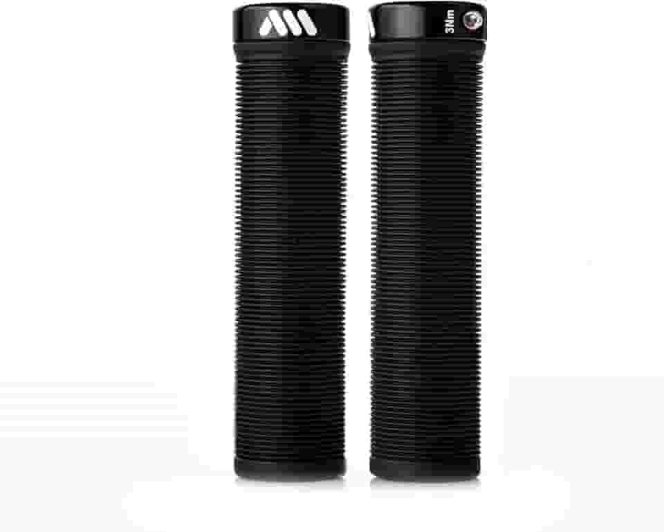 Mountain Bike Grips AMS Barcode – Punhos de guidão MTB com nervuras leves para trilha, Dirt Jump e Freeride