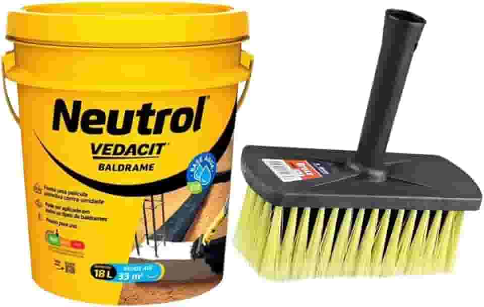 Kit Neutrol Base Agua Baldrame Vedacit 18l + 1 Broxa Atlas