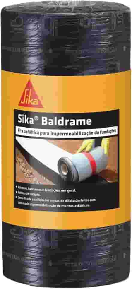 Sika - Fita asfáltica autoadesiva - Sika Baldrame preto - Impermeabilização - Baldrames e fundações - Fácil aplicação - 30cm x 10m