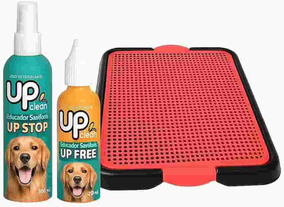 Kit Educador Sanitário para Cachorro – Xixi Pode 20ml + Xixi Não Pode 500ml + Tapete Higiênico Reutilizável | Treinamento Rápido, Ensina o Local Correto, Ideal para Cães, Gatos e Filhotes