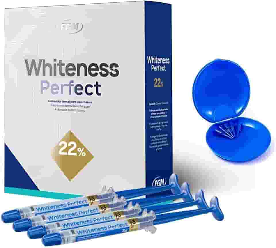 Kit Clareador Dental Uso Caseiro Whiteness Perfect 22% Fgm