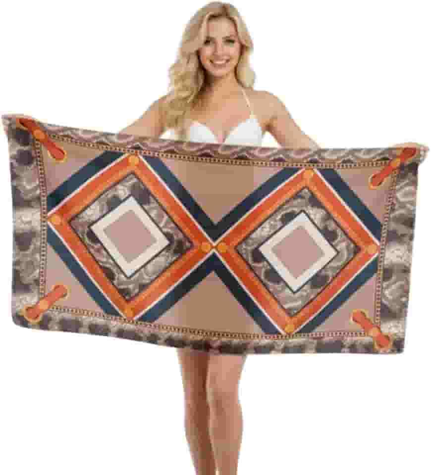 Canga Praia Animal Print com Estampa Selaria, Tecido Leve e Macio, Tons Terrosos, 90x180 cm