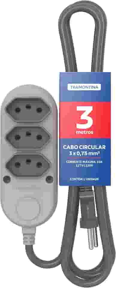 Tramontina Extensão Múltipla 3 Tomadas 2P+T 10 A 250 V 3 m