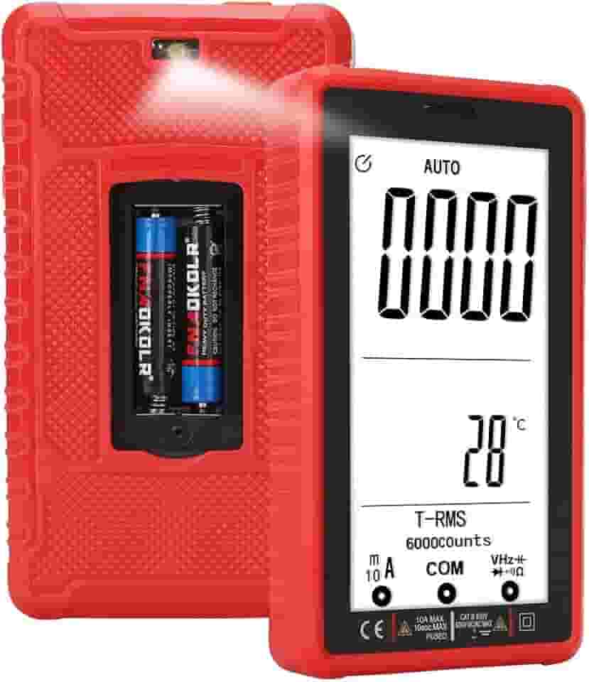 Multímetro Digital Automático de Alta Precisão | Detecção NCV sem Contato | CAT III 600V | Kit Completo (Cabos, Termopar) para Eletricistas e Automotivo