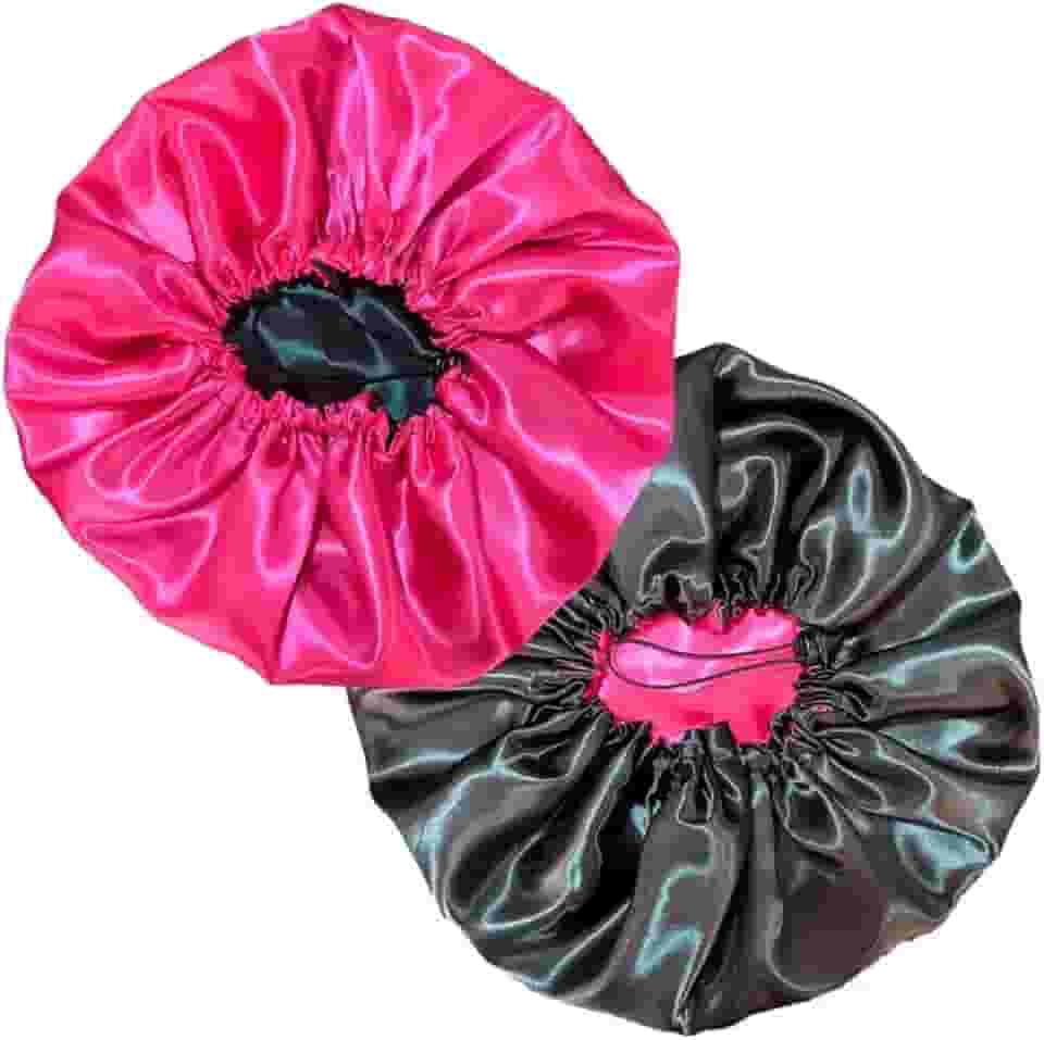 Touca Toca de Cetim Luxo Dupla Face - Antifrizz, Proteção Noturna para Cabelos - Regulagem Perfeita - Cor enviada de forma Aleatória
