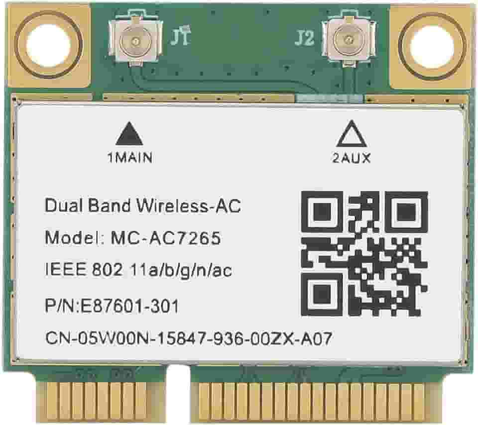 Placa de rede PCIE, mini PCI E Gigabit cartão Ethernet de banda dupla para Bluetooth 4.2 WiFi sem fio MC AC7265 suporta desktops, notebooks com chassi pequeno