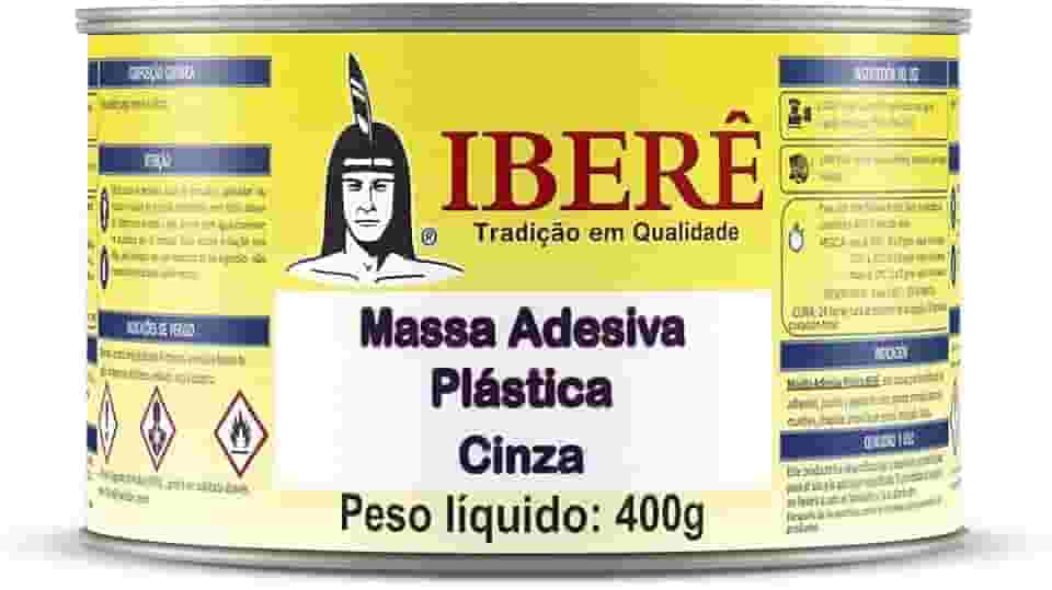Massa Adesiva Plástica Cinza Ibere 400 g