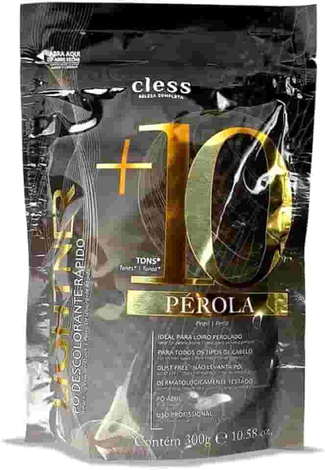 Pó Descolorante Lightner Pérola Clareia Até 10 Tons Fórmula com Extrato de Pérola Protege e Recupera Fios Para Loiro Platinado Profissional Embalagem 300g