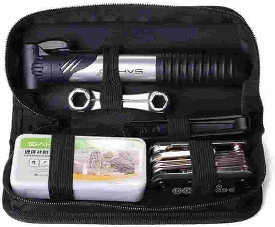 Kit Ferramentas Bike Chaves Remendo Reparo Pneu Bolsa Quadro