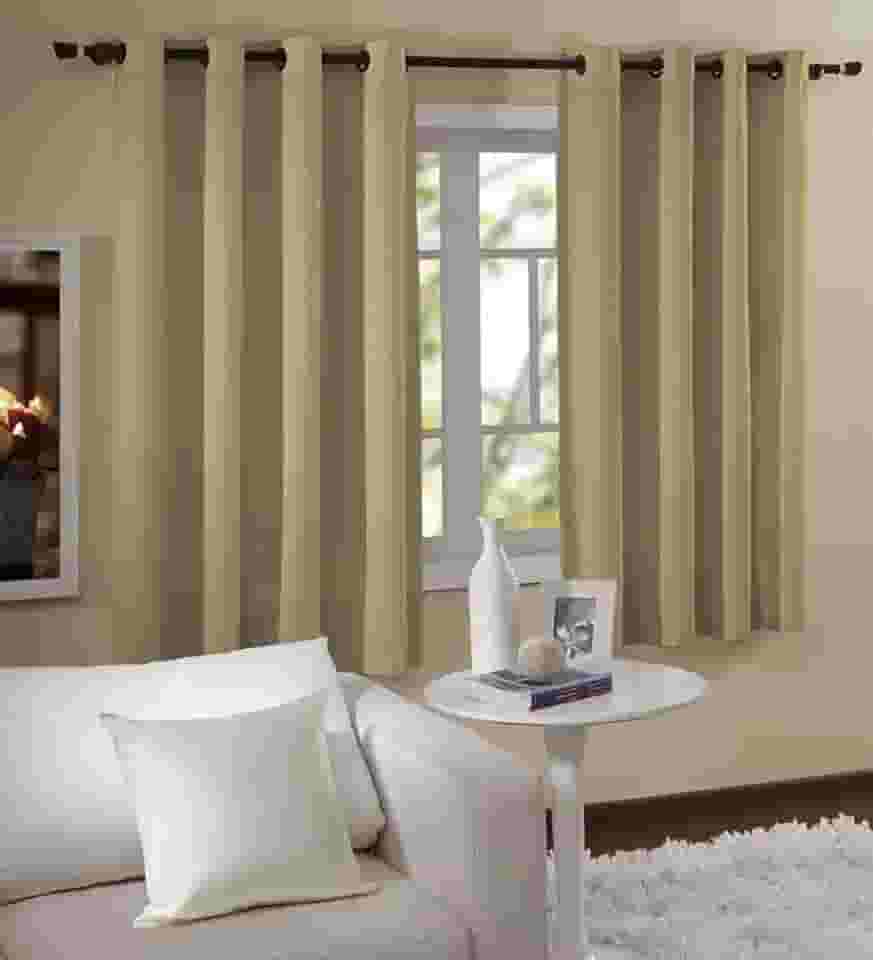 Cortina Roma 2,20x1,70 Quarto Sala Escritorio Cor:Bege