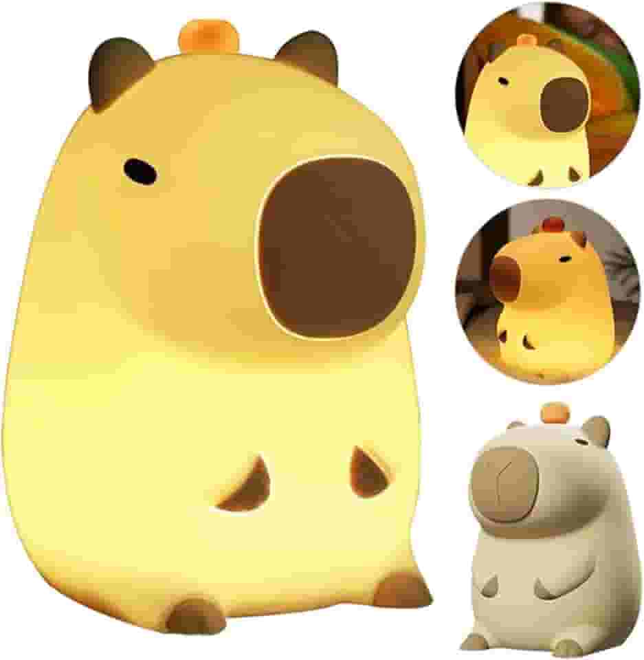 BEMMY Luz noturna, luz noturna fofa de silicone regulável para berçário, lâmpada de toque de cabeceira recarregável para amamentação, presentes para bebês, crianças, decoração de quarto kawaii