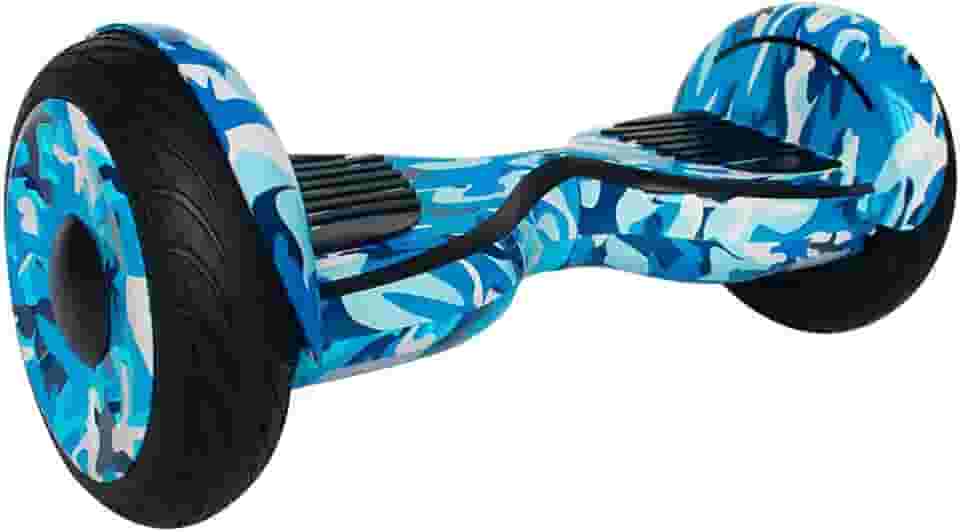 Hoverboard 10 Polegadas Skate Elétrico com Led e Bluetooth Original Brinovar (Azul Camuflado)