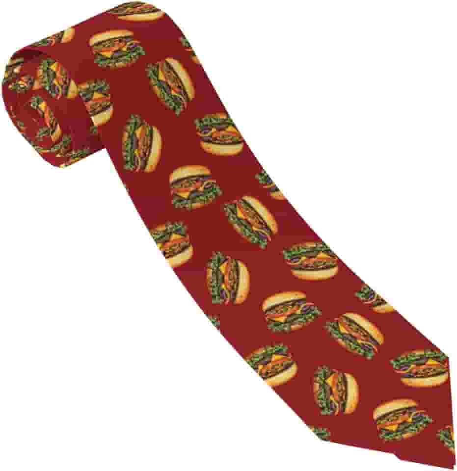 Gravata para homens e meninos novidade divertida impressão completa gravata masculina skinny moda estreita larga