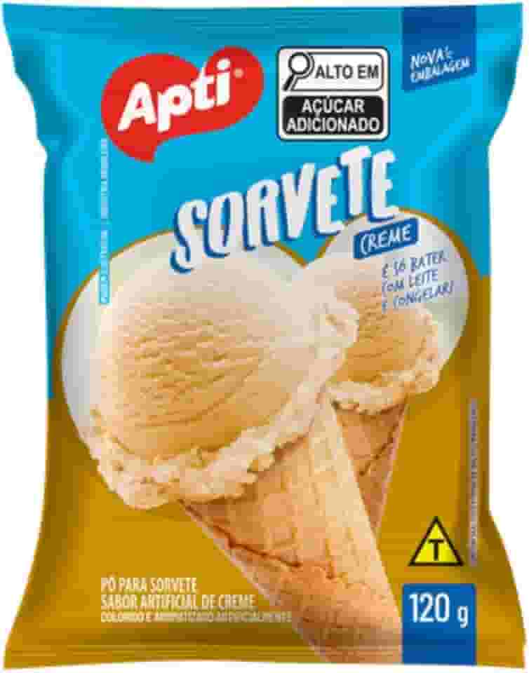 Pó para Sorvete Apti sabor Creme 120g