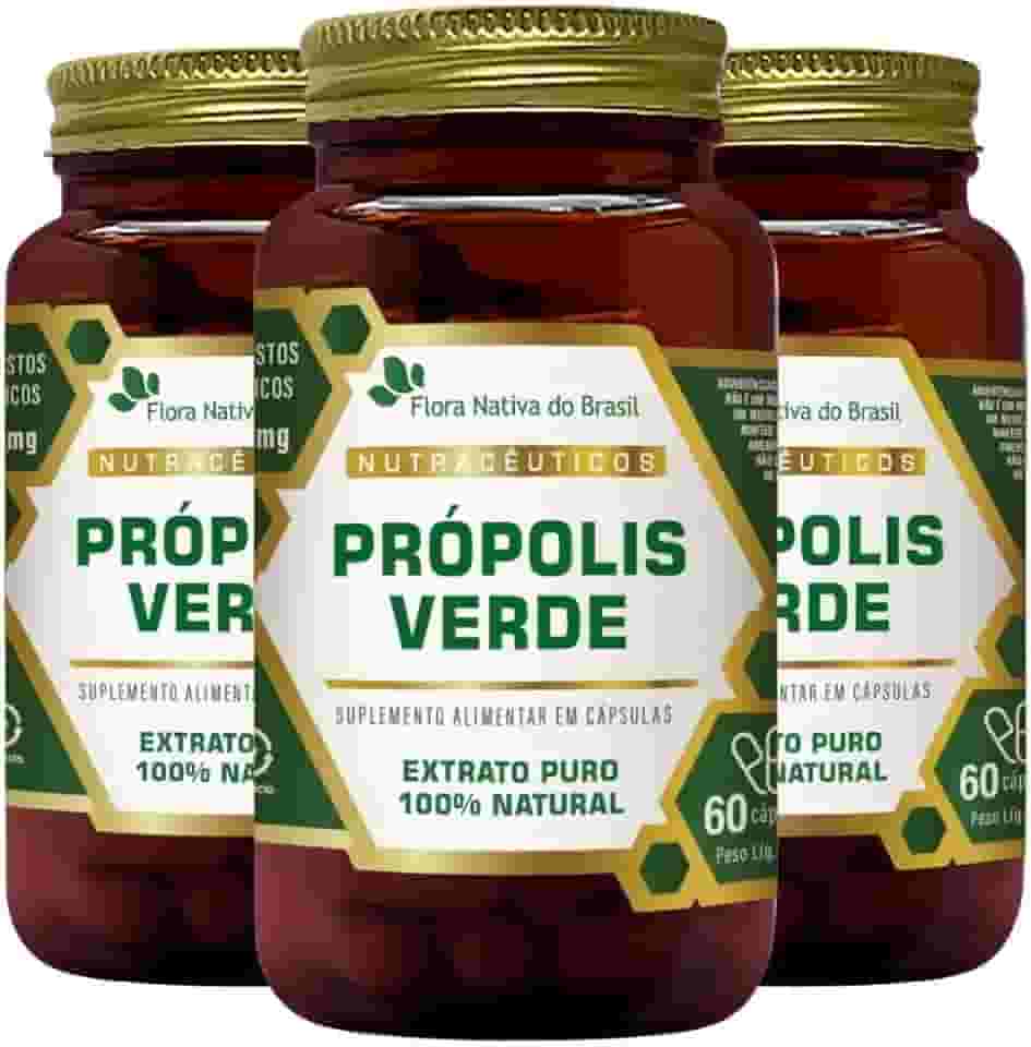 Kit 3x Extrato de Própolis Verde 60 cápsulas - Flora Nativa