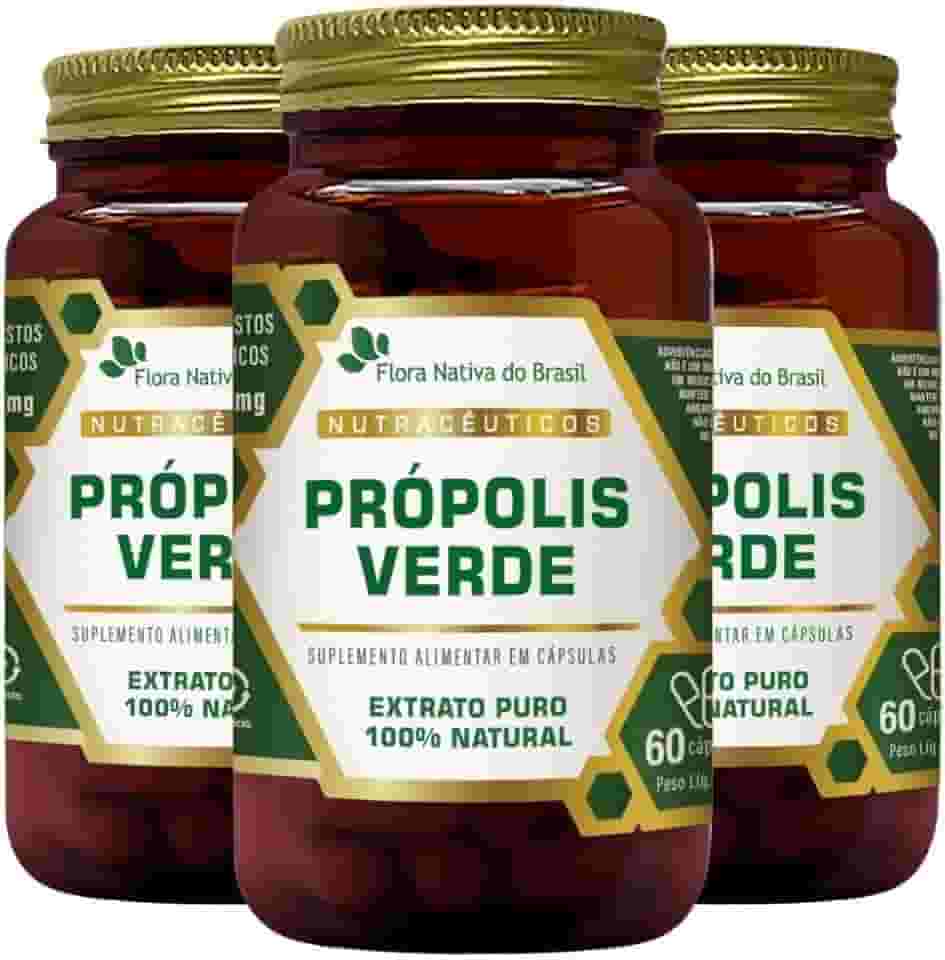 Kit 3x Extrato de Própolis Verde 60 cápsulas - Flora Nativa