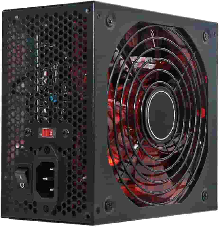 FONTE PARA PC ATX 600W PC Gamer Cooler Fonte De Alimentação Super Silenciosa Bivolt Preta E Vermelha Conectores SATA E Ventilador Potente Com Chave Seletora 110V/230V ONYK PREMIUM